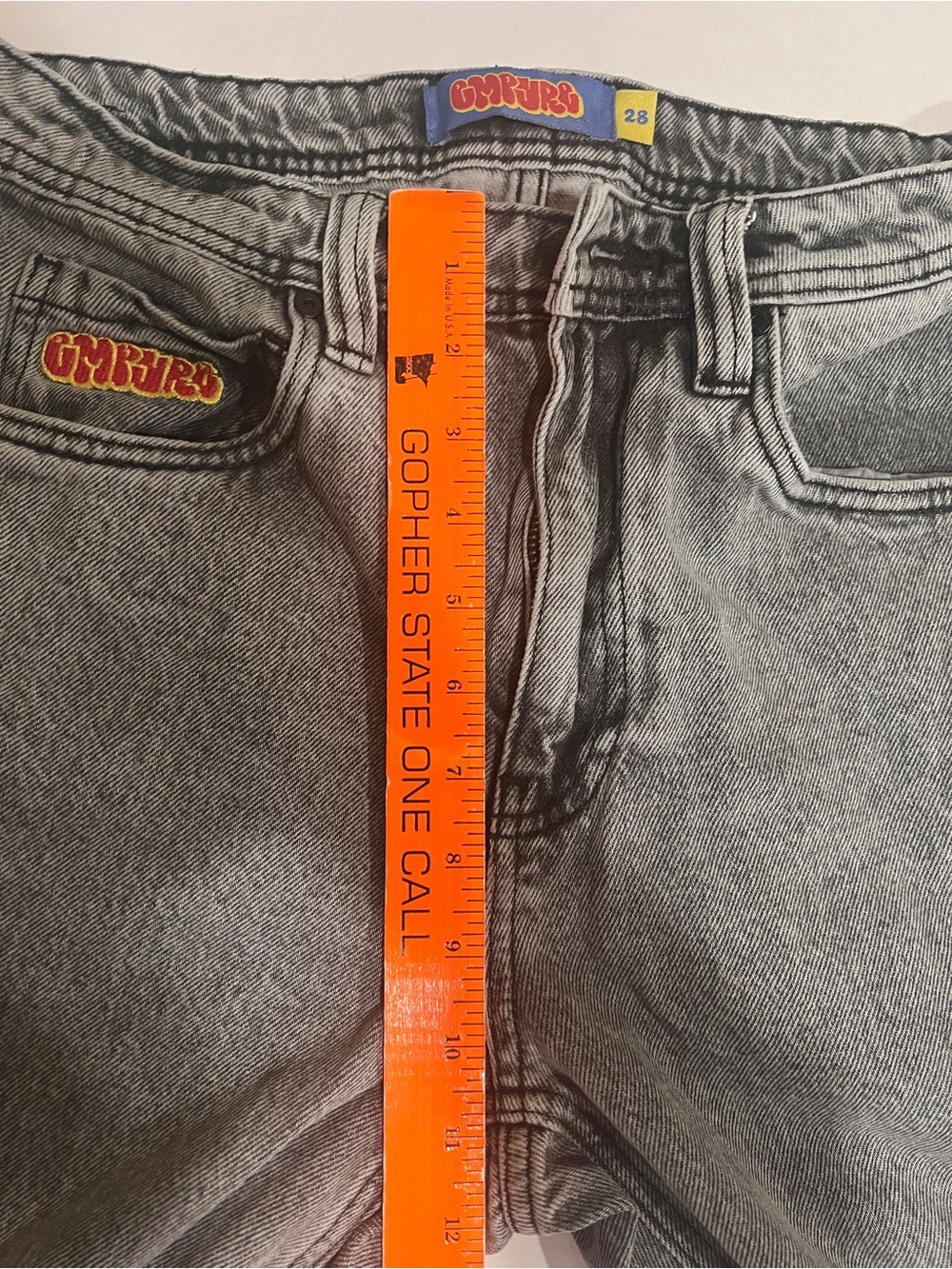 Empyre 100% Cotton Men’s Scramble Grey Wash Loose Fit Skate Jeans Denim Size 28 - Picture 11 of 12